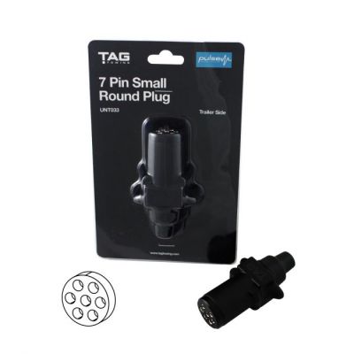 TAG Trailer Side Plug, Small Round Connection (male)